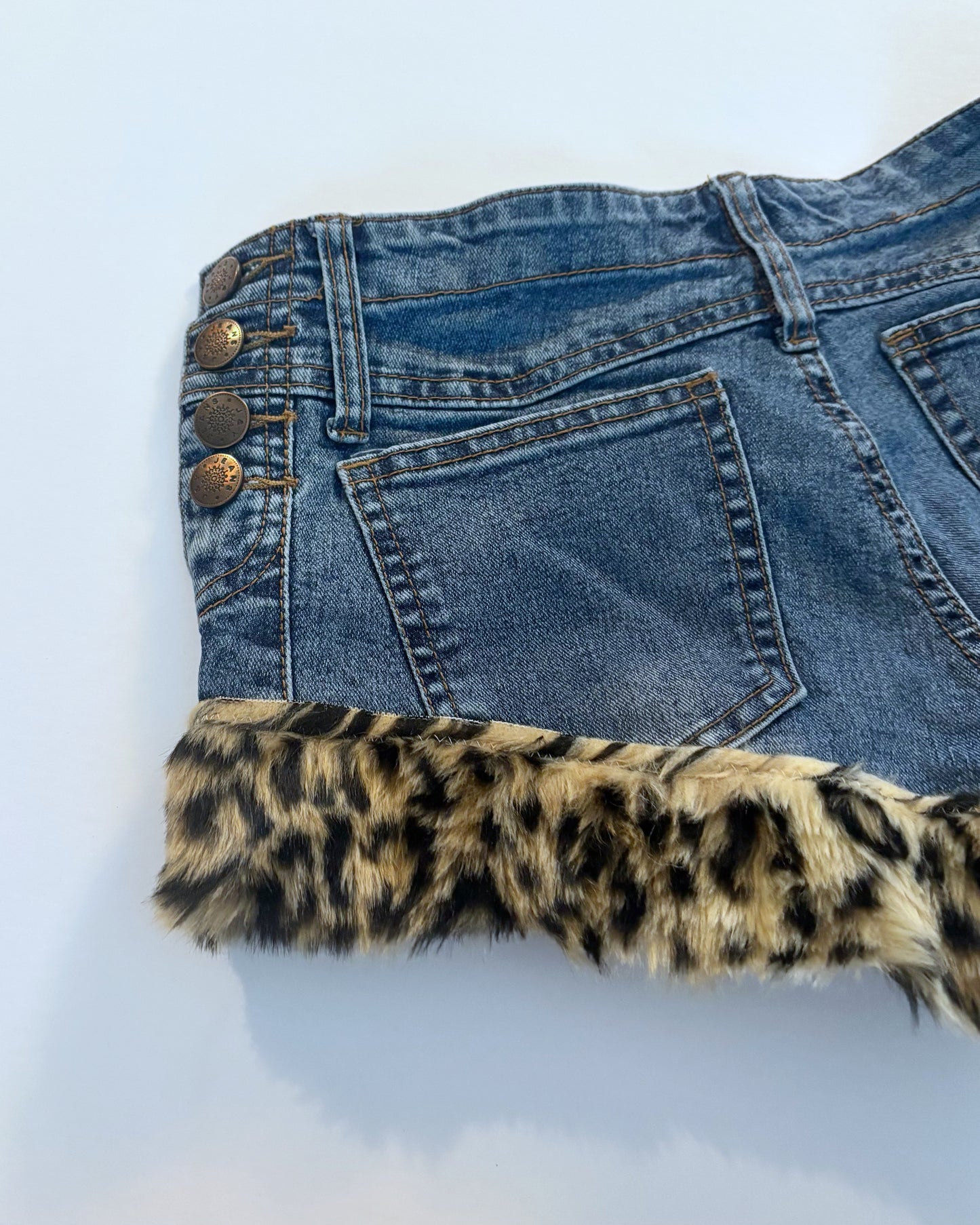 Cheetah Fur Mini Shorts