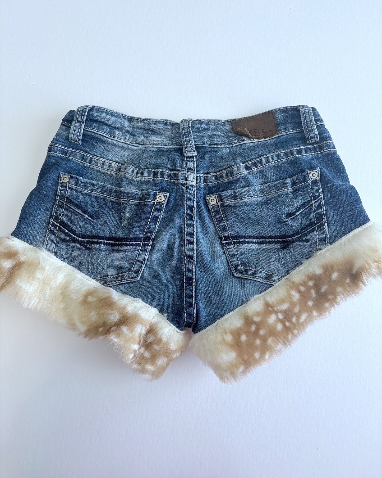 Deer Fur Mini Shorts