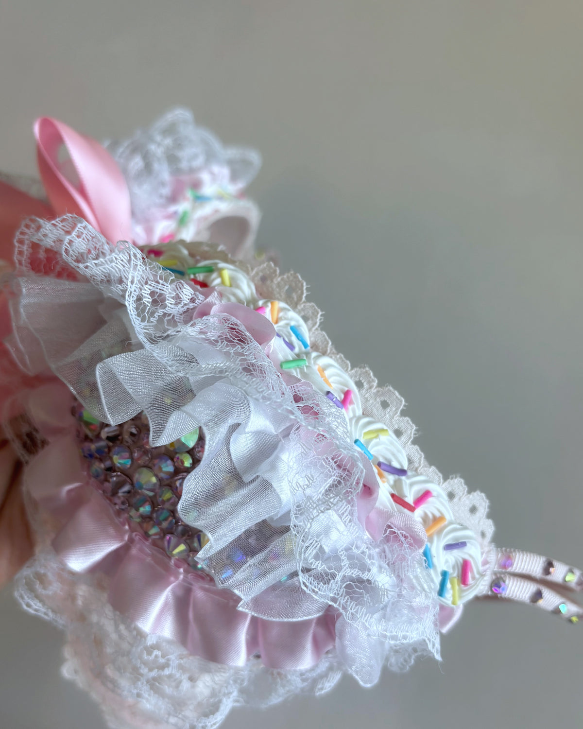Sample Sale 34B Pink Rhinestone Bra