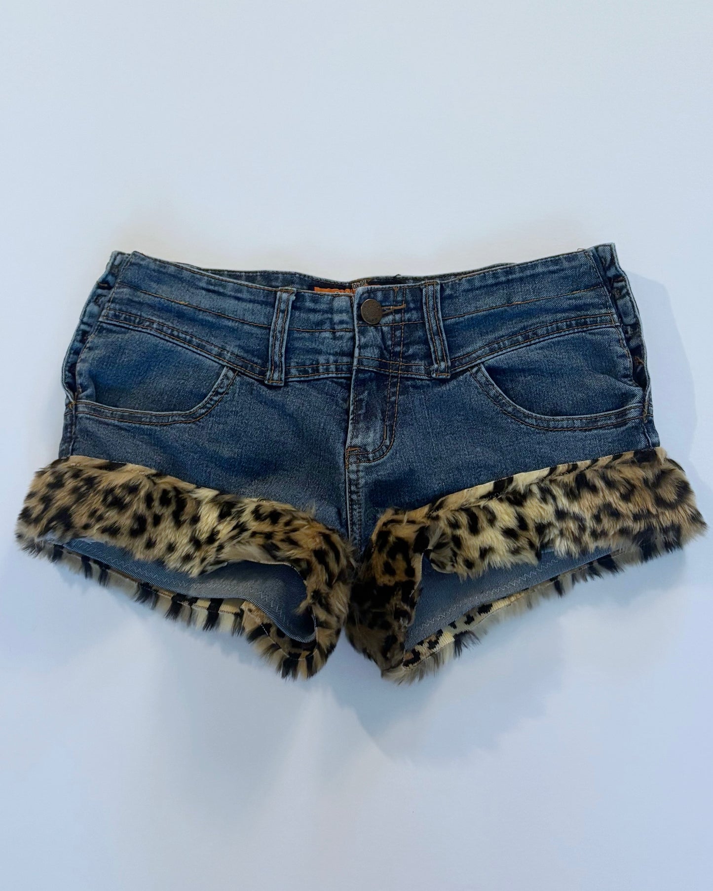 Cheetah Fur Mini Shorts