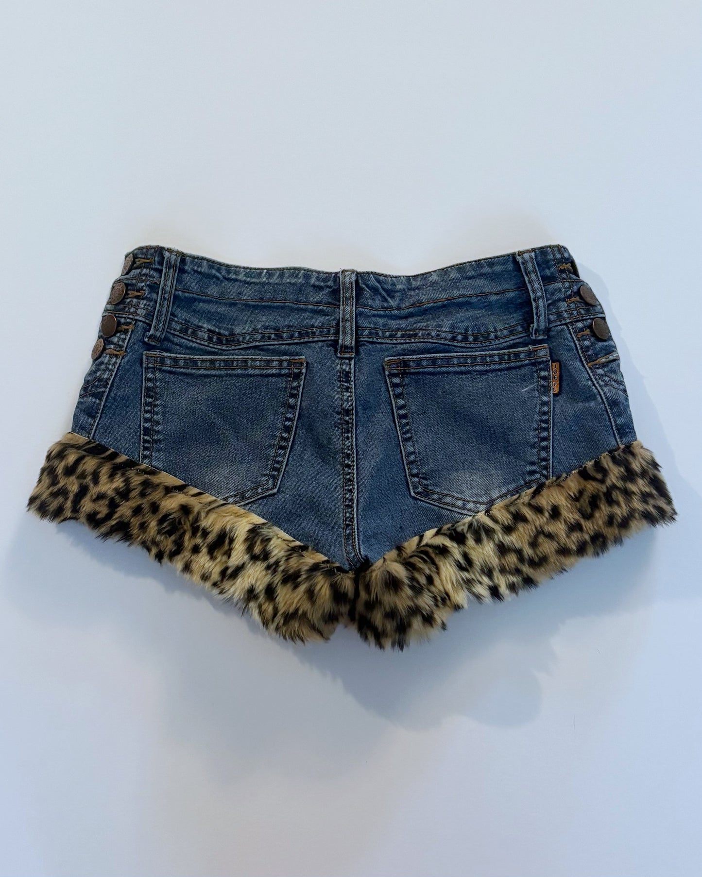 Cheetah Fur Mini Shorts