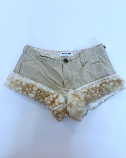 Deer Fur Mini Shorts
