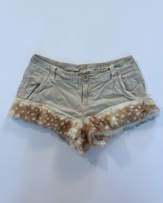 Deer Fur Mini Shorts