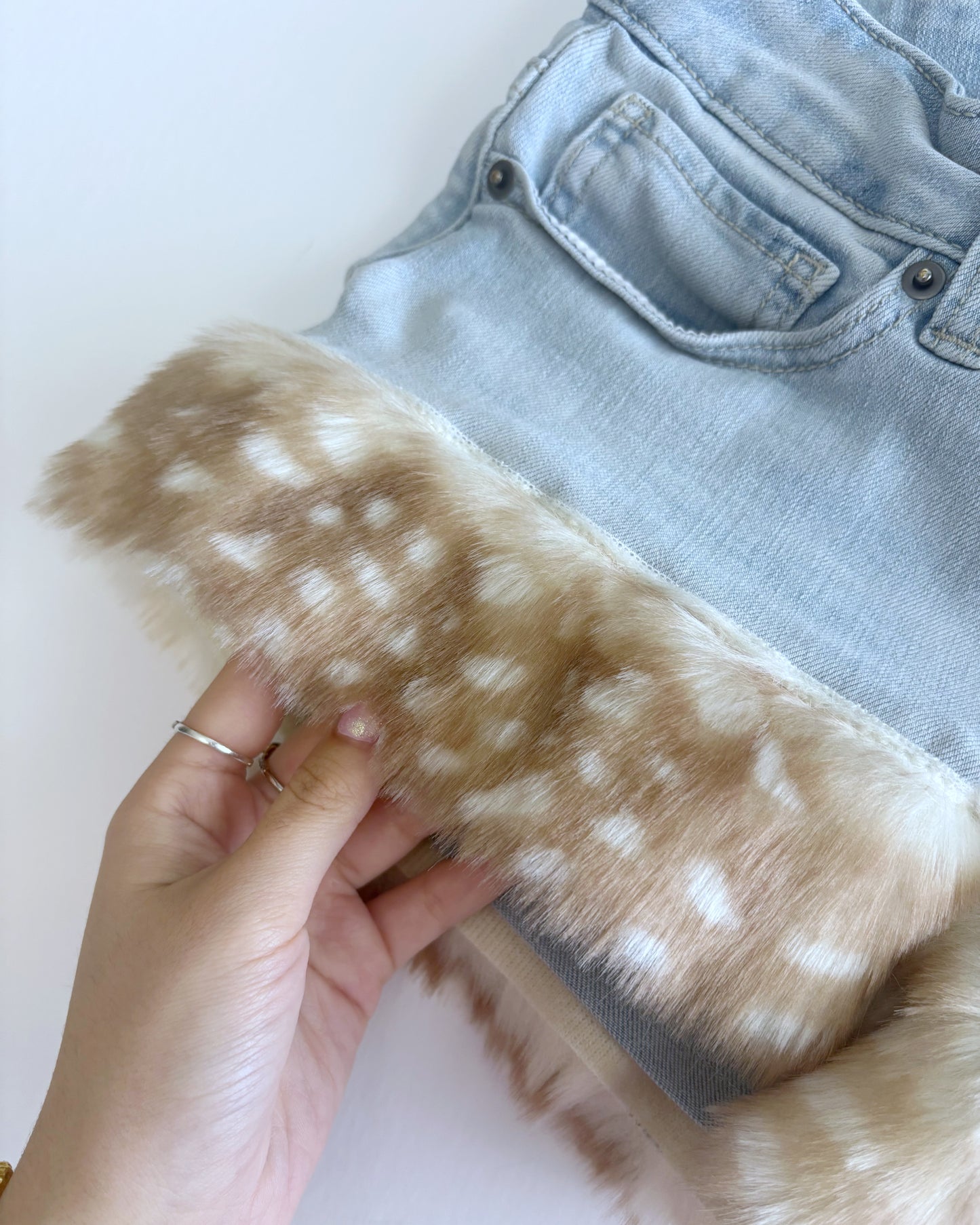 Deer Fur Mini Shorts