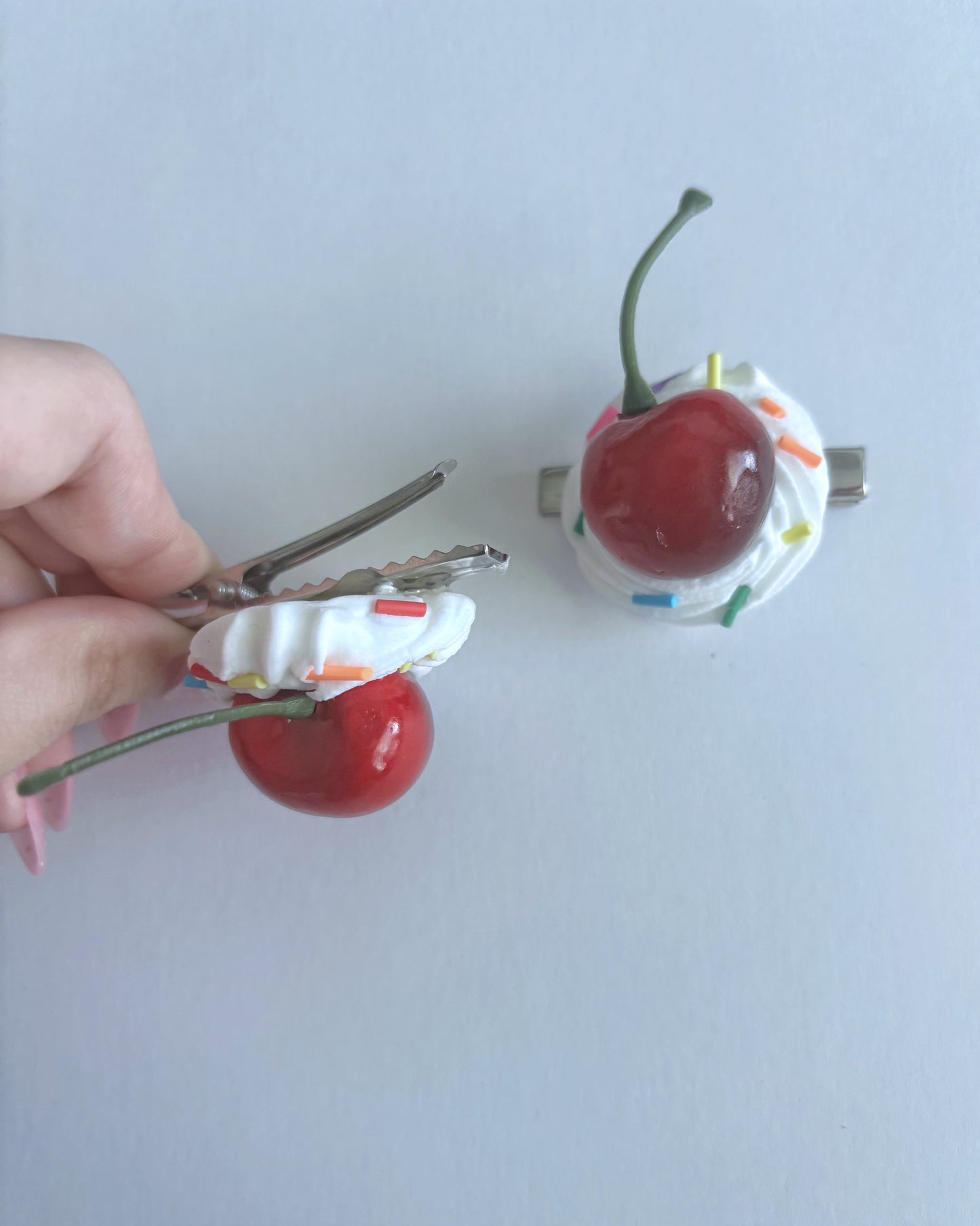 Cherry Frosting Hair Clips Set