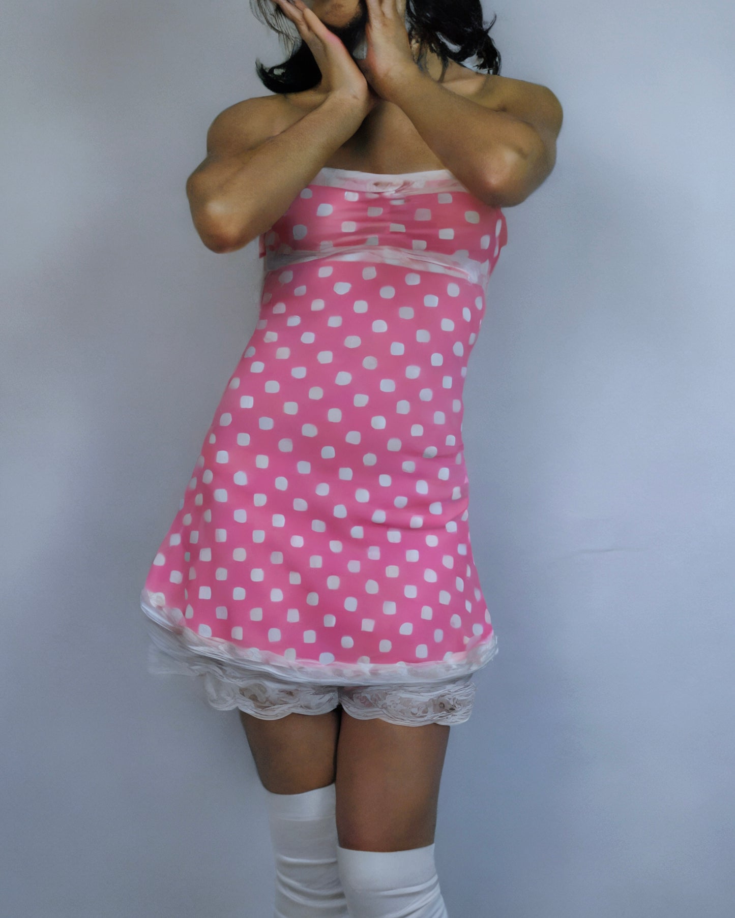 Bubblegum Polka Dot Mini Dress