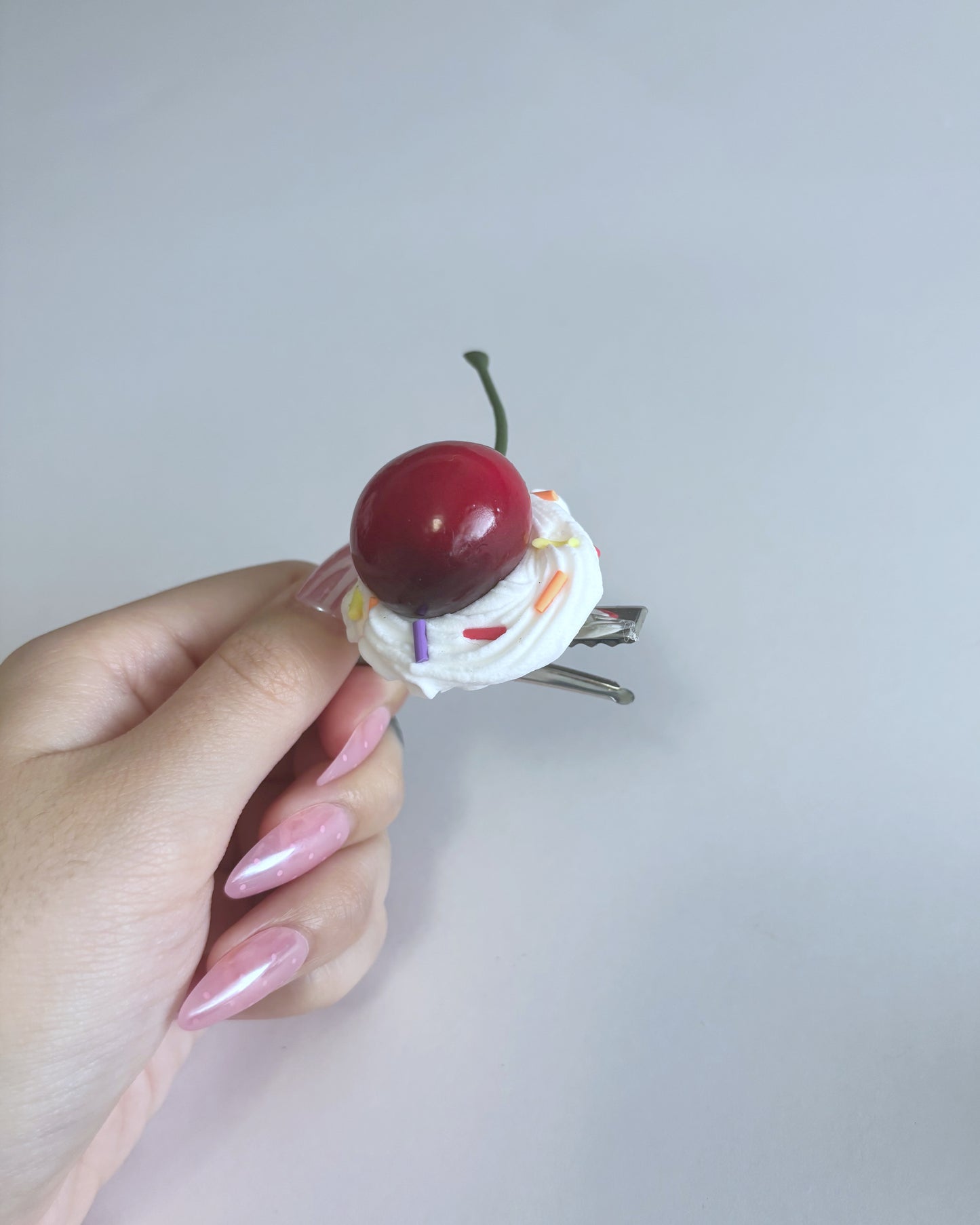 Cherry Frosting Hair Clip