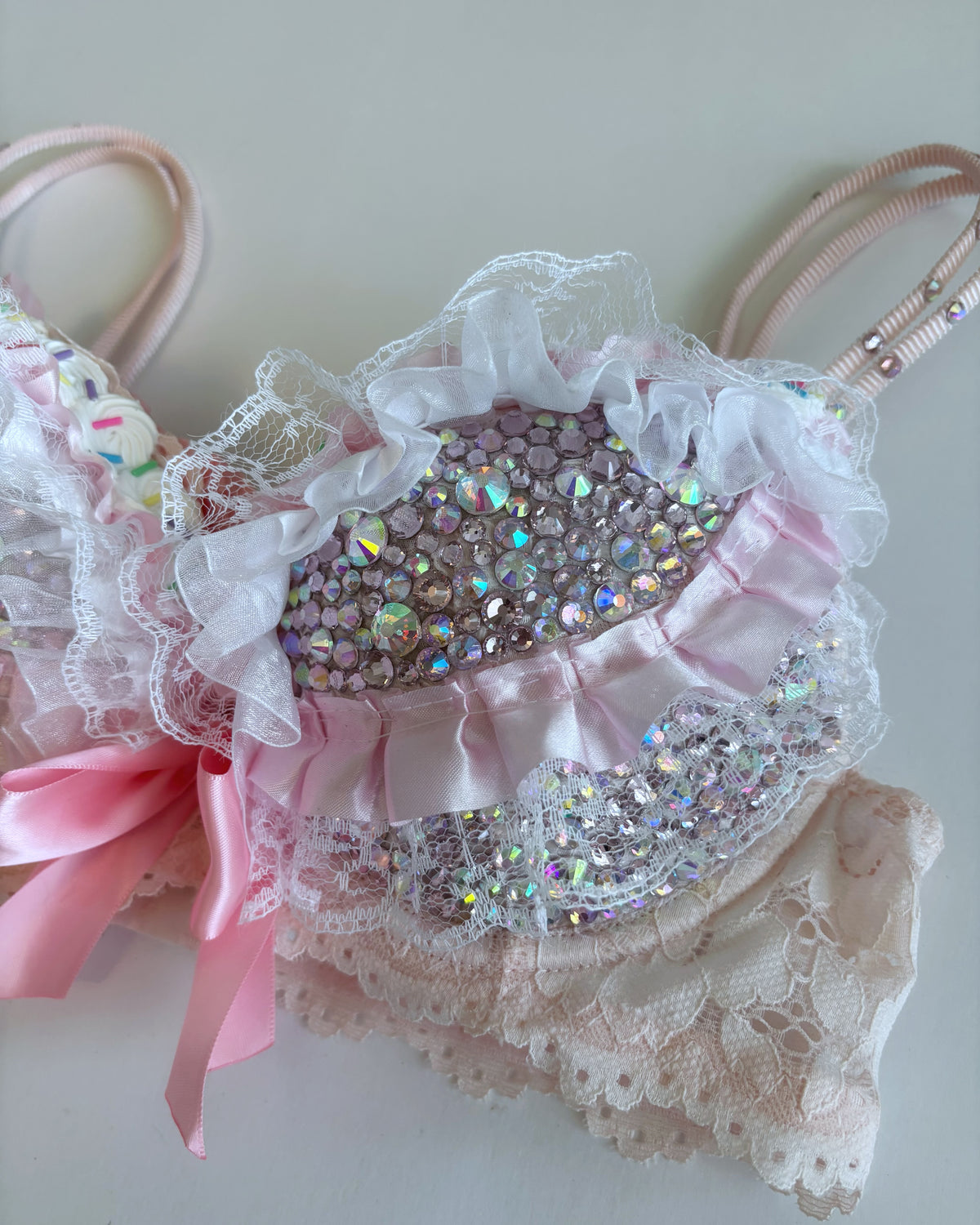 Sample Sale 34B Pink Rhinestone Bra