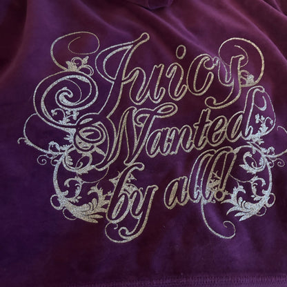 juicy couture purple fur hood zip up