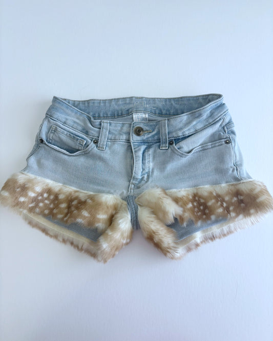 Deer Fur Mini Shorts