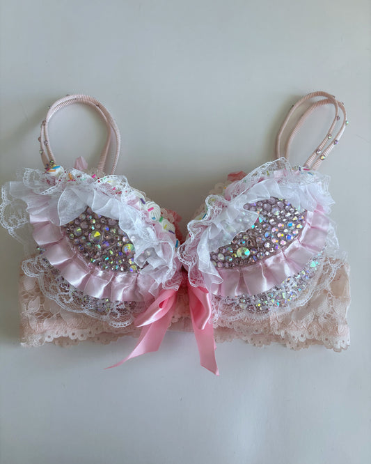 Sample Sale 34B Pink Rhinestone Bra
