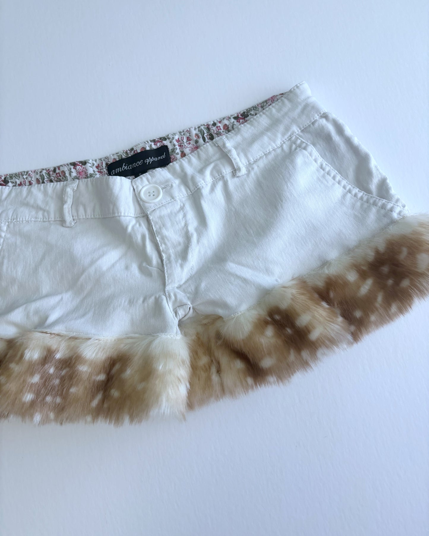 Deer Fur Mini Shorts