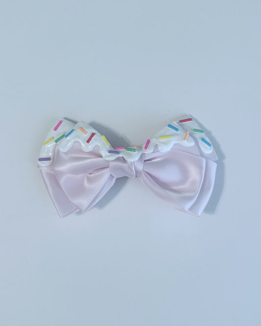 Frosted Bow Clip
