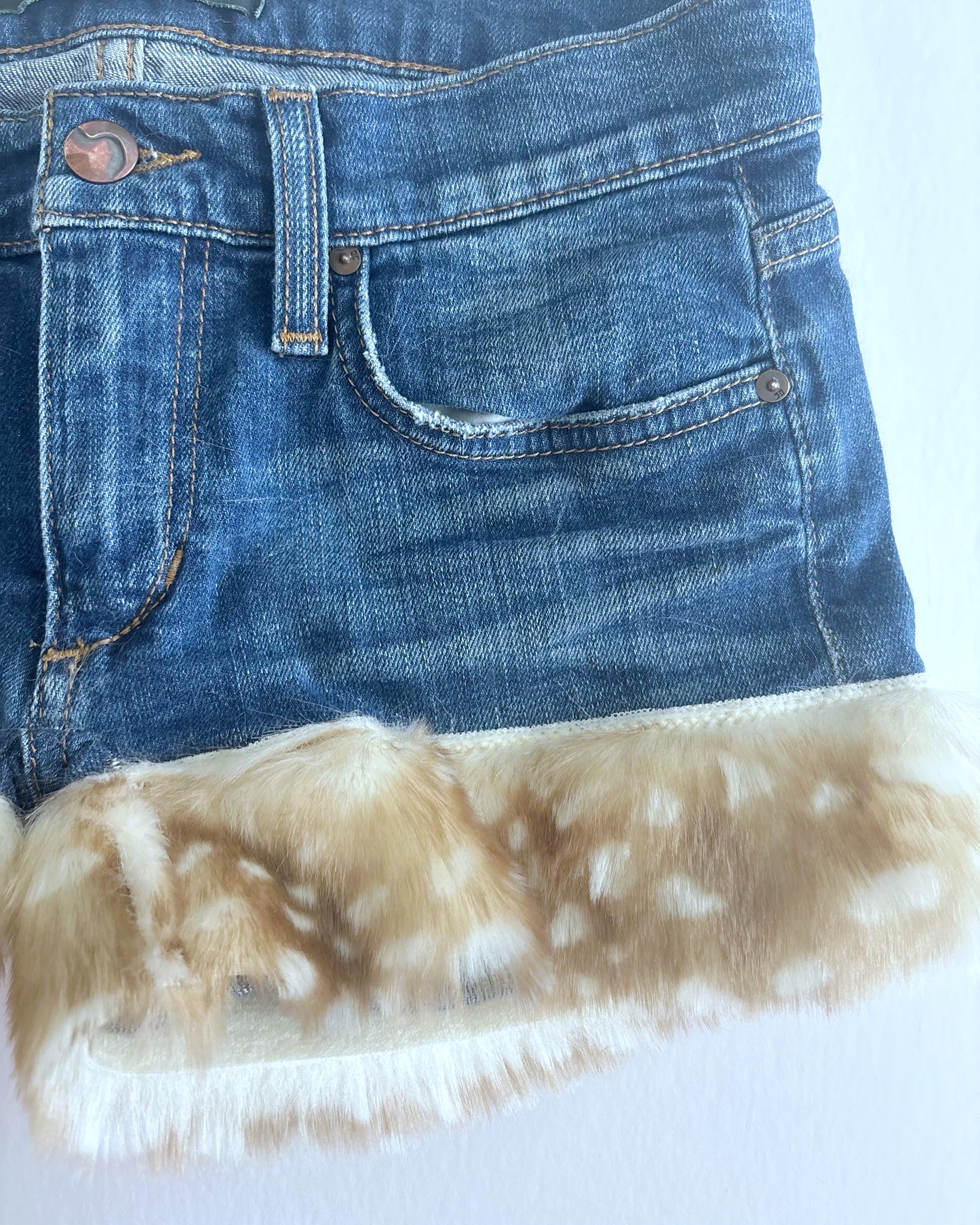 Deer Fur Mini Shorts