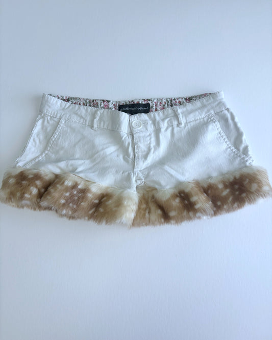 Deer Fur Mini Shorts